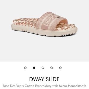 Dior Dway Slides size 37.5 Brand New Rose De Vent Color